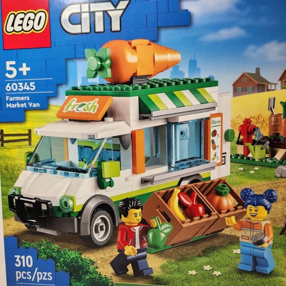 LEGO City Farmers Market Van 60345 Building Set Food Truck Farm Van Vegetables R - Picture 5 of 14
